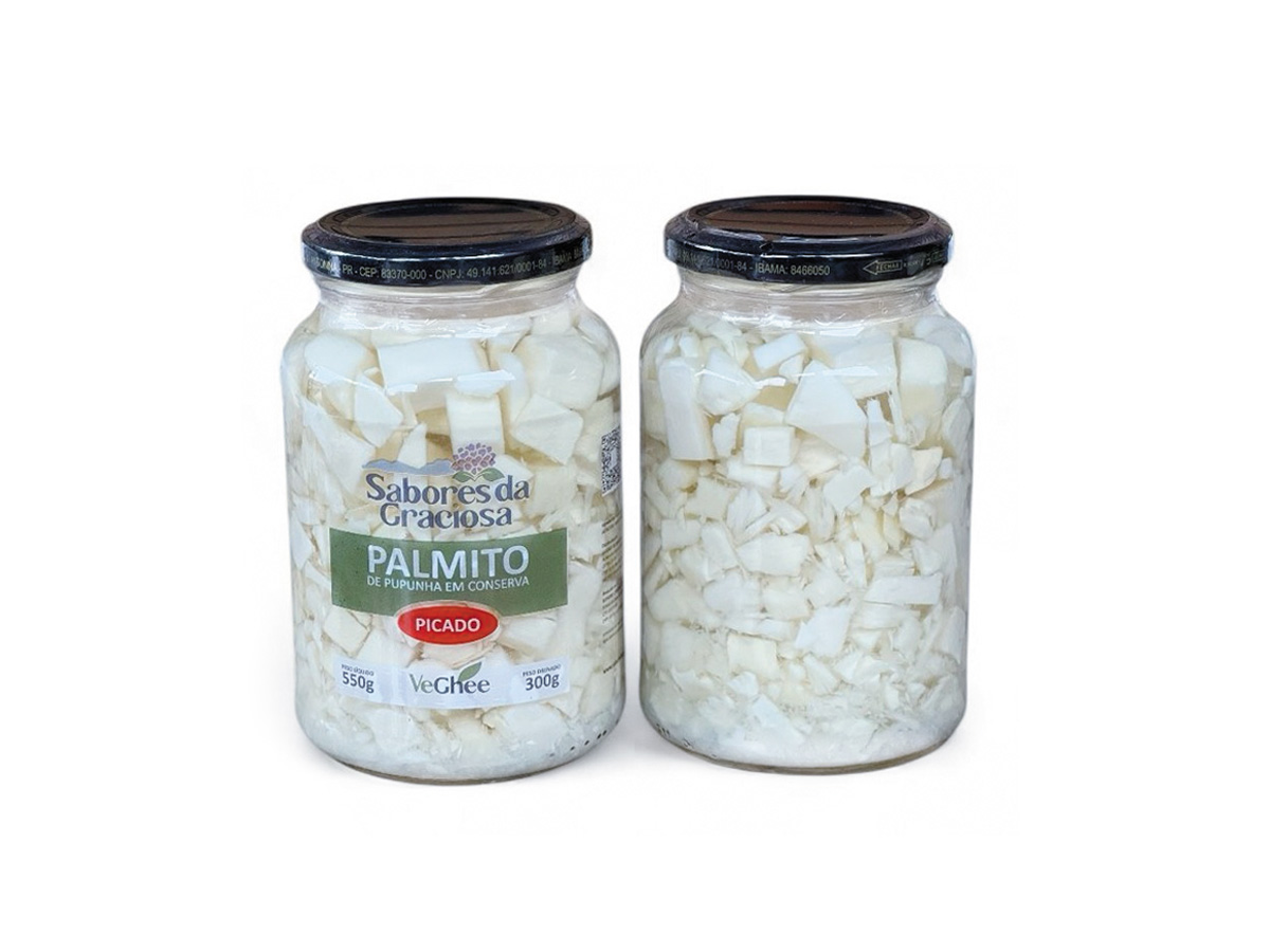 Sabores da Graciosa Palmito Pupunha Picado em Conserva 300g